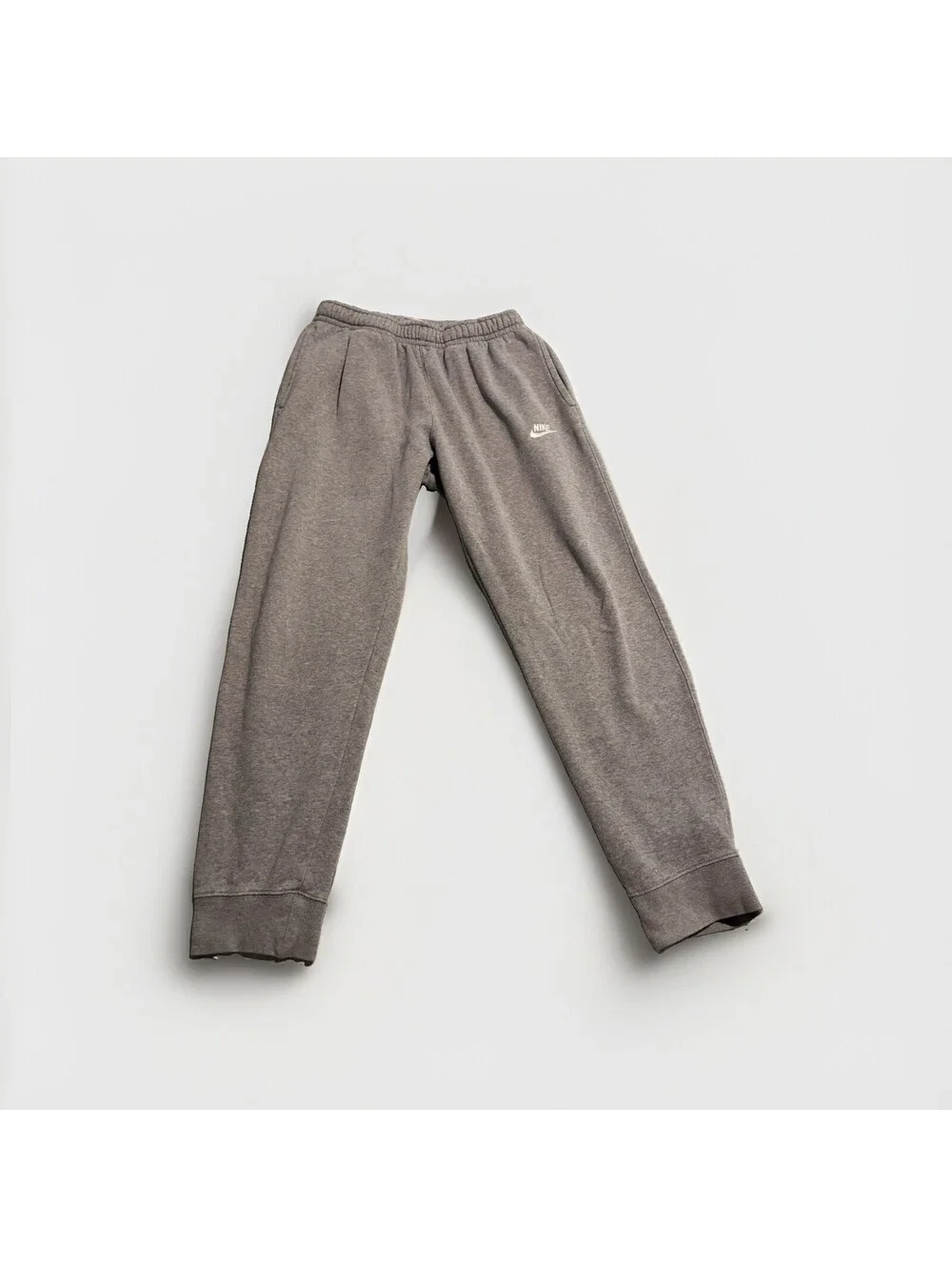 Nike Gray Men's Cuffed Sweatpants Joggers with Elastic Waist & Pockets Sz M